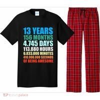 13th Birthday Gift Boy 13 Years Being Awesome Pajama Set thumb 0