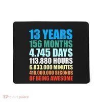 13th Birthday Gift Boy 13 Years Being Awesome Mousepad thumb 0