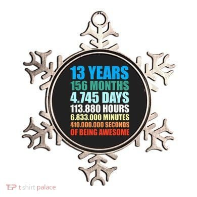13th Birthday Gift Boy 13 Years Being Awesome Ornament