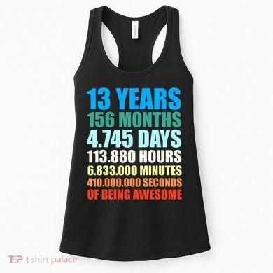 13th Birthday Gift Boy 13 Years Being Awesome Women's Tank Top