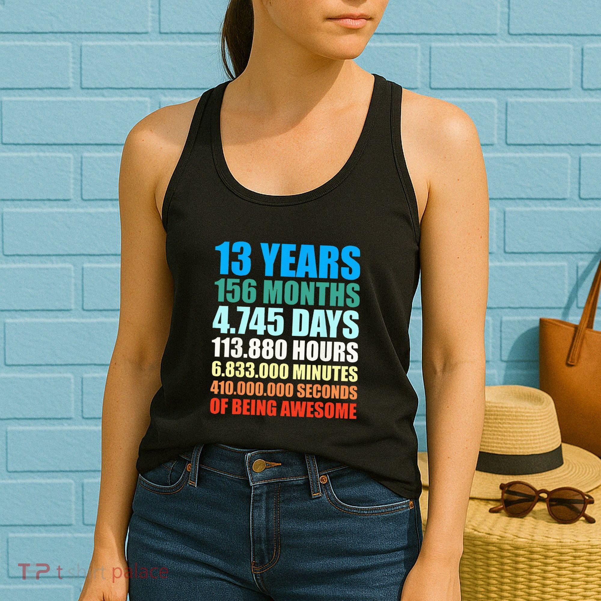 13th Birthday Gift Boy 13 Years Being Awesome Women's Tank Top