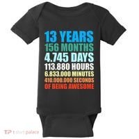 13th Birthday Gift Boy 13 Years Being Awesome Baby Bodysuit thumb 0