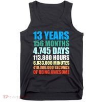 13th Birthday Gift Boy 13 Years Being Awesome Tank Top thumb 0