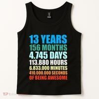 13th Birthday Gift Boy 13 Years Being Awesome Tank Top thumb 2