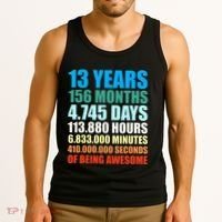 13th Birthday Gift Boy 13 Years Being Awesome Tank Top thumb 3