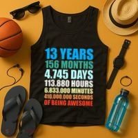 13th Birthday Gift Boy 13 Years Being Awesome Tank Top thumb 4