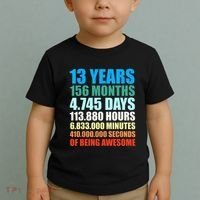 13th Birthday Gift Boy 13 Years Being Awesome Toddler T-Shirt thumb 2