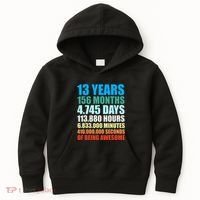 13th Birthday Gift Boy 13 Years Being Awesome Kids Hoodie thumb 0