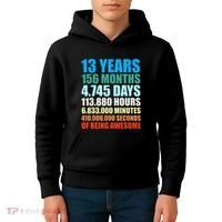 13th Birthday Gift Boy 13 Years Being Awesome Kids Hoodie thumb 4