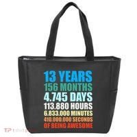13th Birthday Gift Boy 13 Years Being Awesome Tote Bag thumb 0