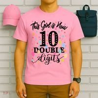10th Birthday Gifts Shirt This Girl Is Now 10 Double Digits T-Shirt thumb 6