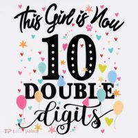 10th Birthday Gifts Shirt This Girl Is Now 10 Double Digits Polo thumb 3