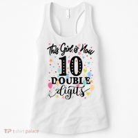 10th Birthday Gifts Shirt This Girl Is Now 10 Double Digits Women's Tank Top thumb 0
