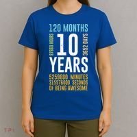 10th Birthday Gift 10 Years Old Vintage Retro 120 Months T-Shirt thumb 4
