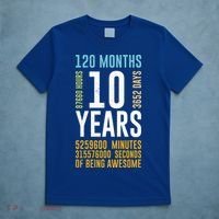 10th Birthday Gift 10 Years Old Vintage Retro 120 Months T-Shirt thumb 5