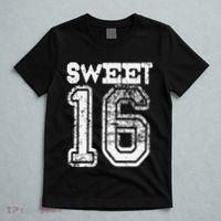 16th Birthday Gift Sweet Sixteen 16 Cracked Grunge T-Shirt thumb 5