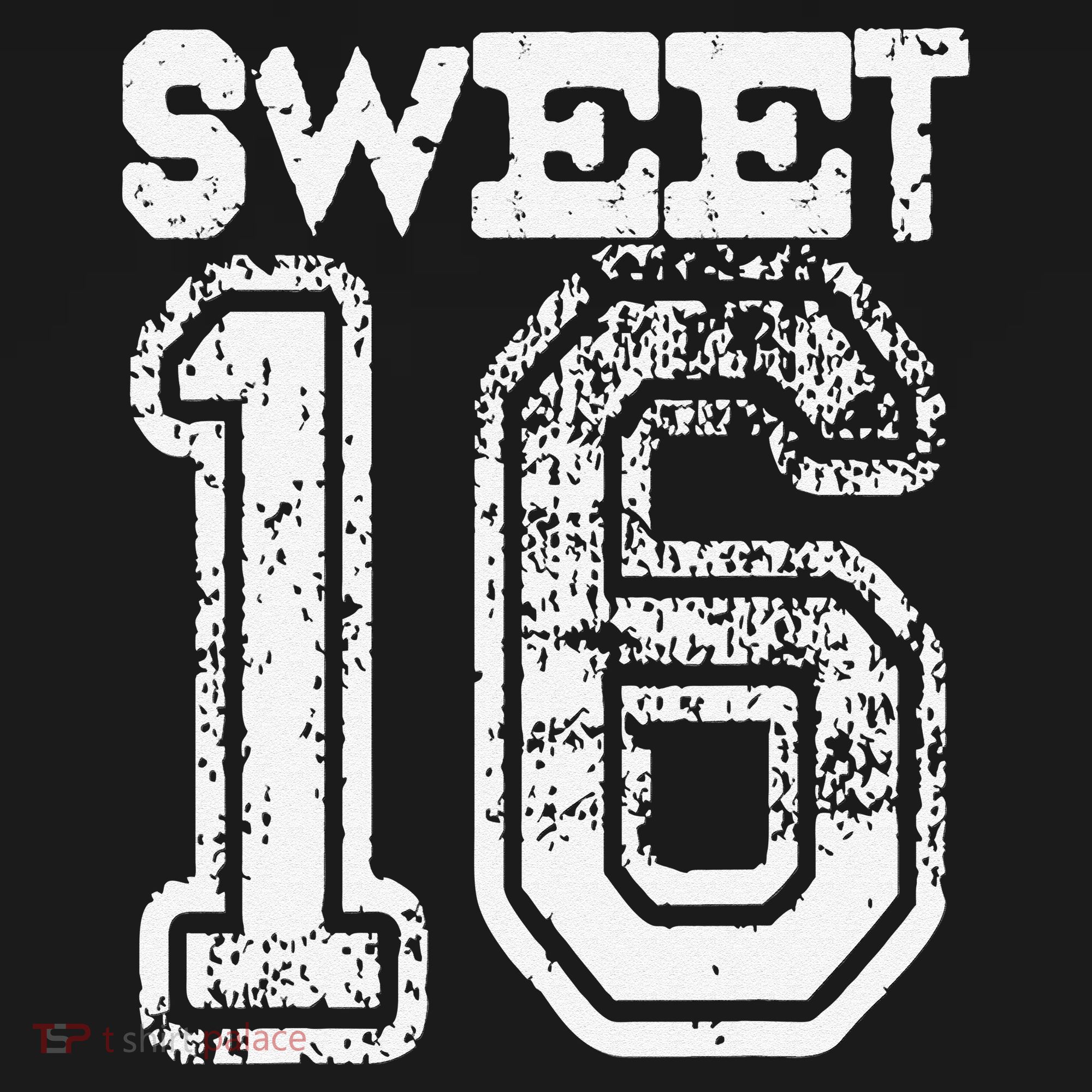 16th Birthday Gift Sweet Sixteen 16 Cracked Grunge Women's Hoodie