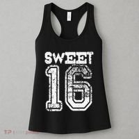 16th Birthday Gift Sweet Sixteen 16 Cracked Grunge Women's Tank Top thumb 3