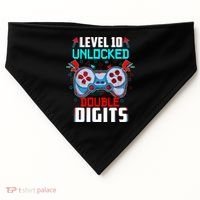 10th Birthday Gift For Boys Double Digits 10 Year Old Gifts Gamer Gift USA-Made Doggie Bandana thumb 0