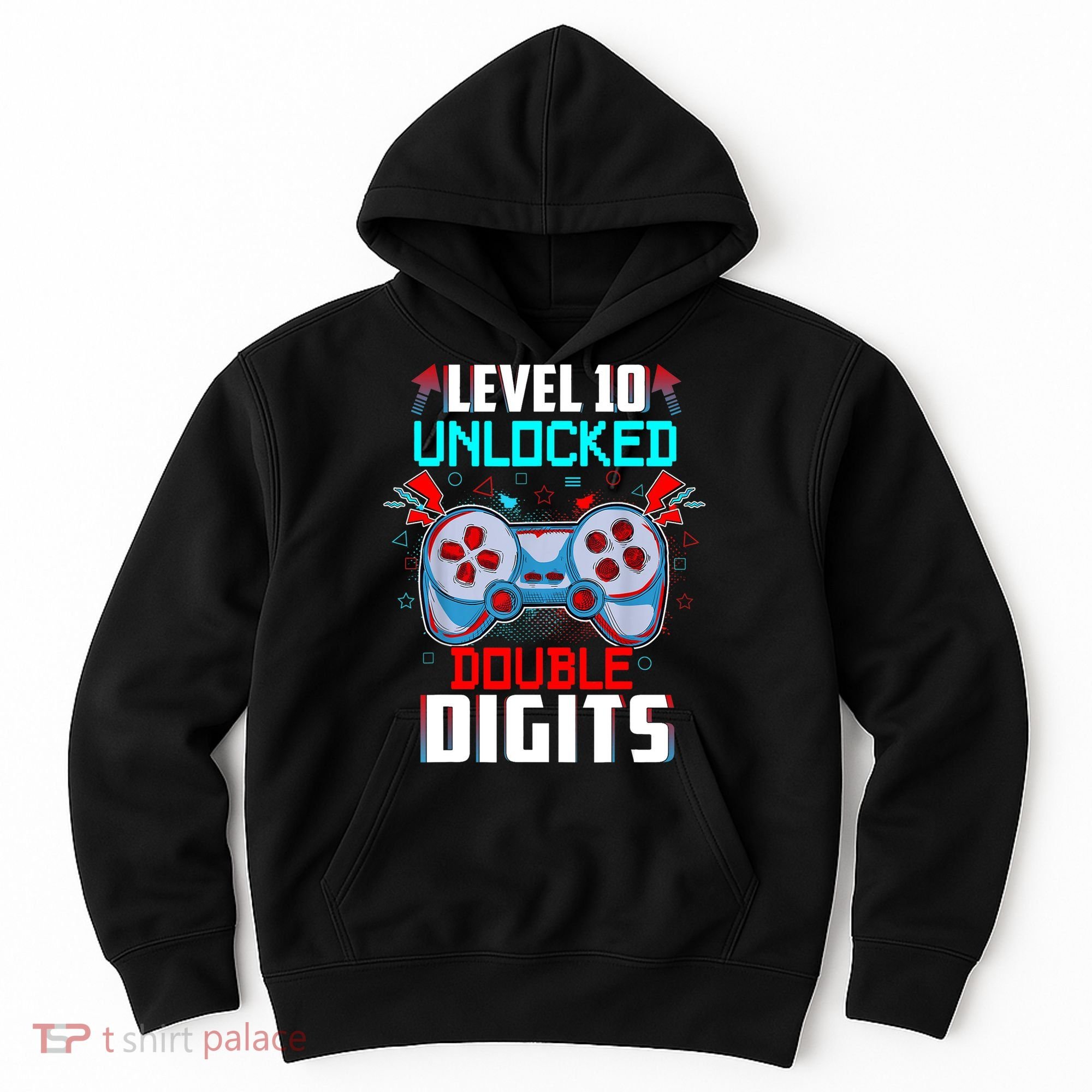 10th Birthday Gift For Boys Double Digits 10 Year Old Gifts Gamer Gift Hoodie