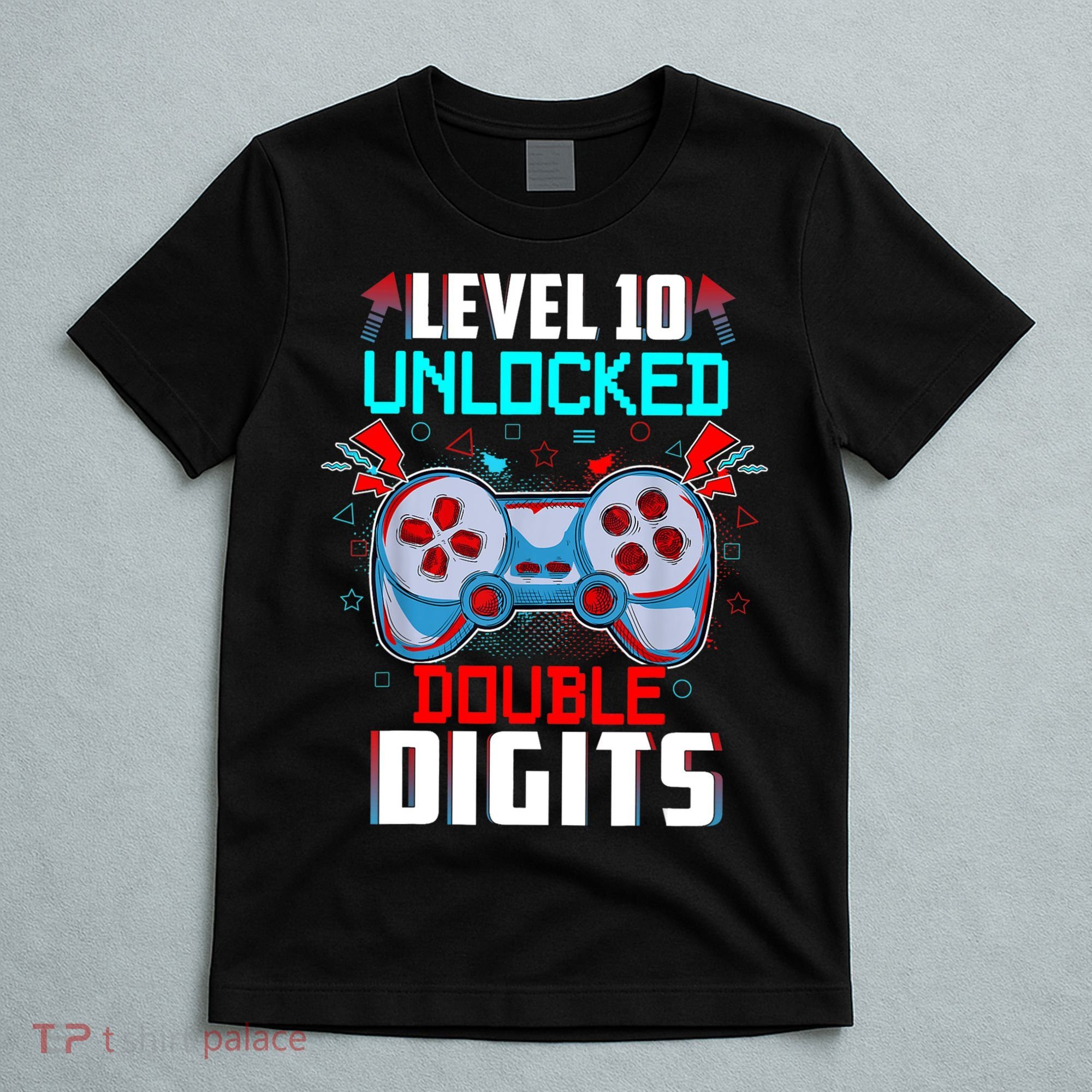 10th Birthday Gift For Boys Double Digits 10 Year Old Gifts Gamer Gift T-Shirt