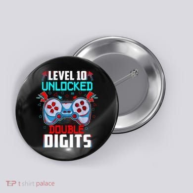 10th Birthday Gift For Boys Double Digits 10 Year Old Gifts Gamer Gift Button