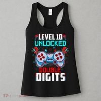 10th Birthday Gift For Boys Double Digits 10 Year Old Gifts Gamer Gift Women's Tank Top thumb 3