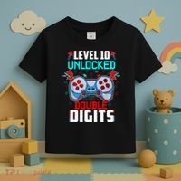 10th Birthday Gift For Boys Double Digits 10 Year Old Gifts Gamer Gift Toddler T-Shirt thumb 3