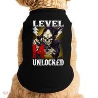 14th Birthday Gamer Skeleton Level 14 Unlocked Gaming Gift Doggie Tank thumb 0