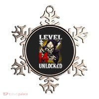 14th Birthday Gamer Skeleton Level 14 Unlocked Gaming Gift Ornament thumb 0