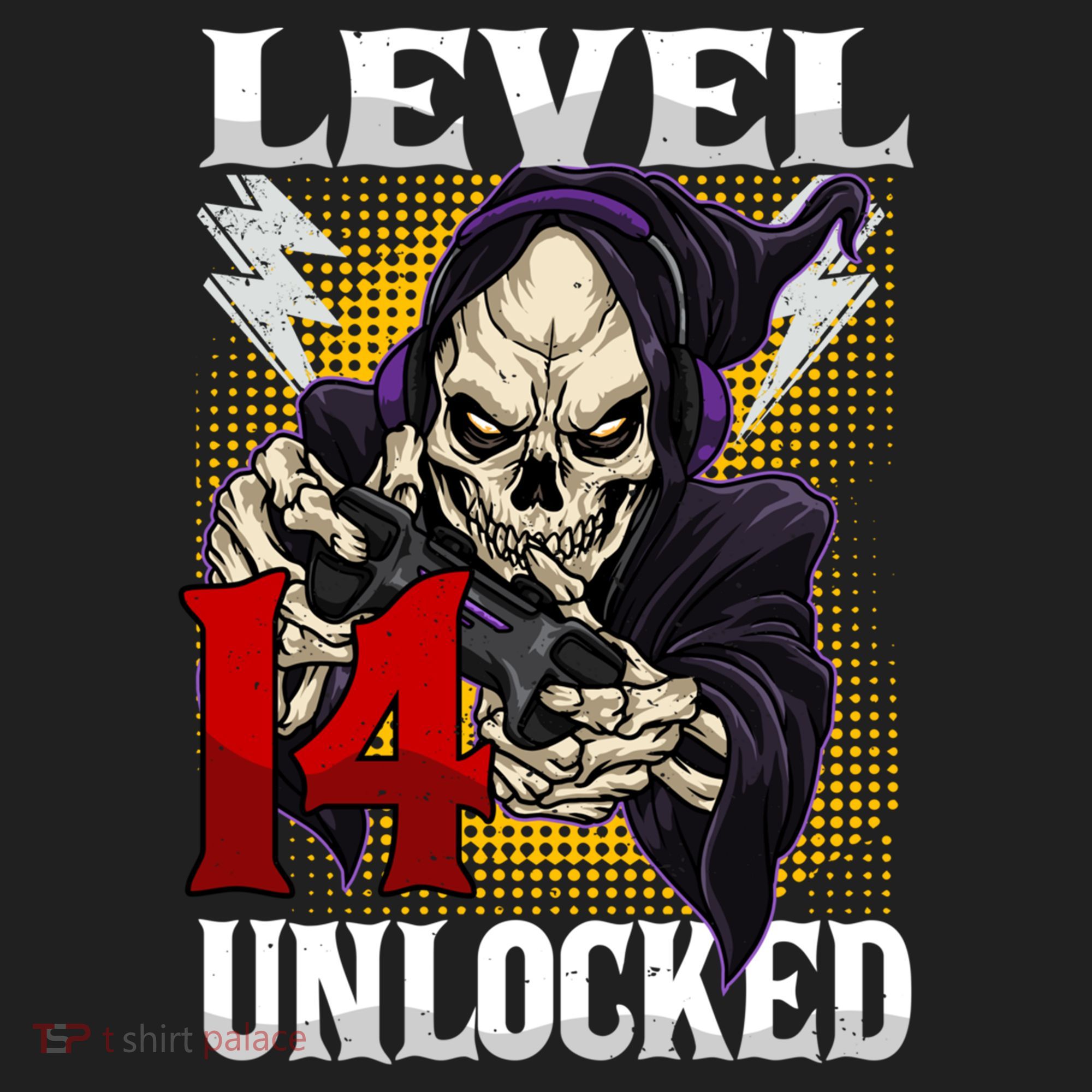 14th Birthday Gamer Skeleton Level 14 Unlocked Gaming Gift Hat