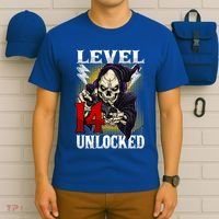 14th Birthday Gamer Skeleton Level 14 Unlocked Gaming Gift T-Shirt thumb 6