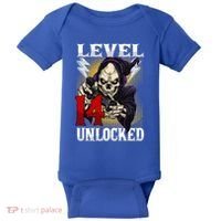 14th Birthday Gamer Skeleton Level 14 Unlocked Gaming Gift Baby Bodysuit thumb 0