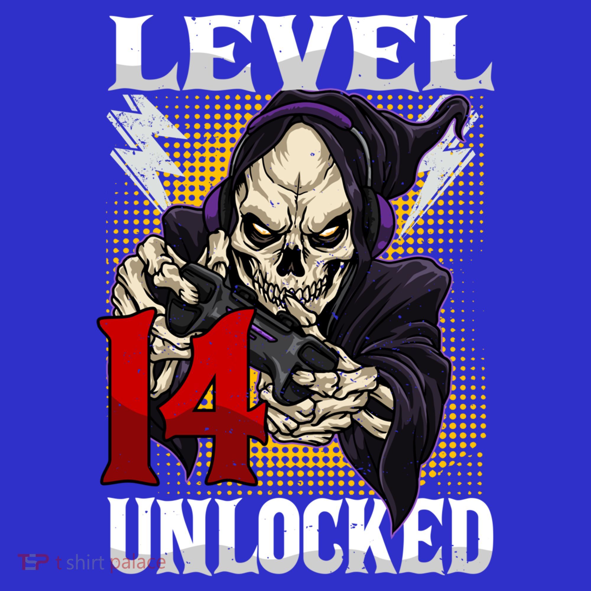 14th Birthday Gamer Skeleton Level 14 Unlocked Gaming Gift Toddler Hoodie