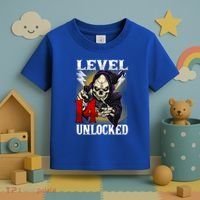 14th Birthday Gamer Skeleton Level 14 Unlocked Gaming Gift Toddler T-Shirt thumb 3