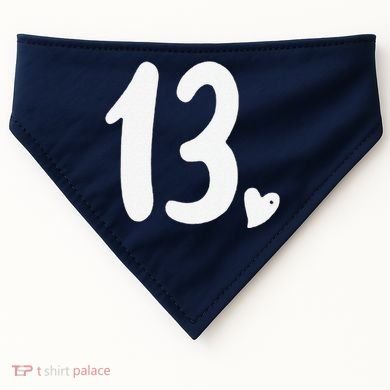 13th Birthday Heart USA-Made Doggie Bandana