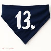 13th Birthday Heart USA-Made Doggie Bandana thumb 0