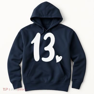 13th Birthday Heart Hoodie