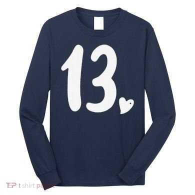 13th Birthday Heart Long Sleeve Shirt