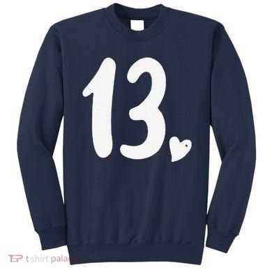 13th Birthday Heart Sweatshirt