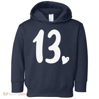 13th Birthday Heart Toddler Hoodie