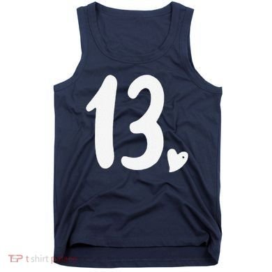 13th Birthday Heart Tank Top