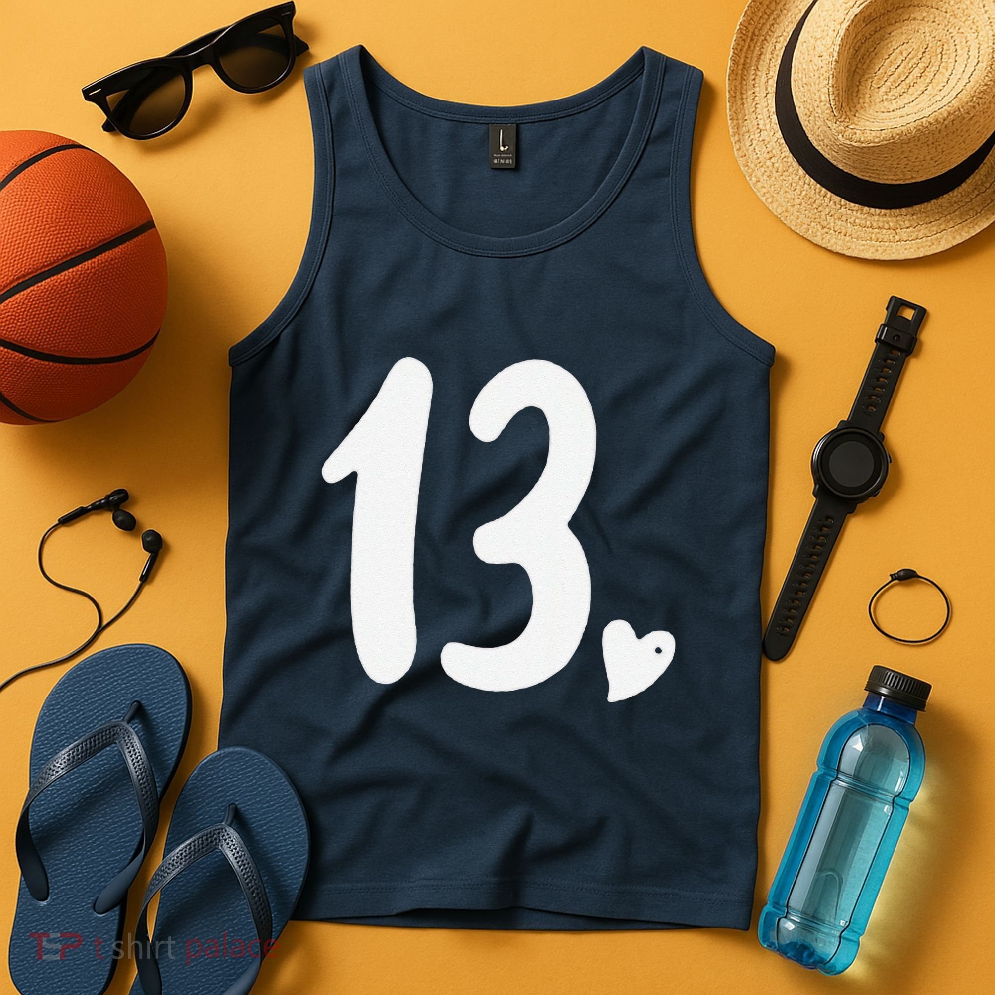 13th Birthday Heart Tank Top
