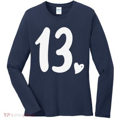 13th Birthday Heart Women's Long Sleeve Shirt