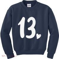 13th Birthday Heart Kids Sweatshirt thumb 0