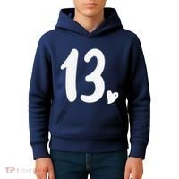 13th Birthday Heart Kids Hoodie thumb 4