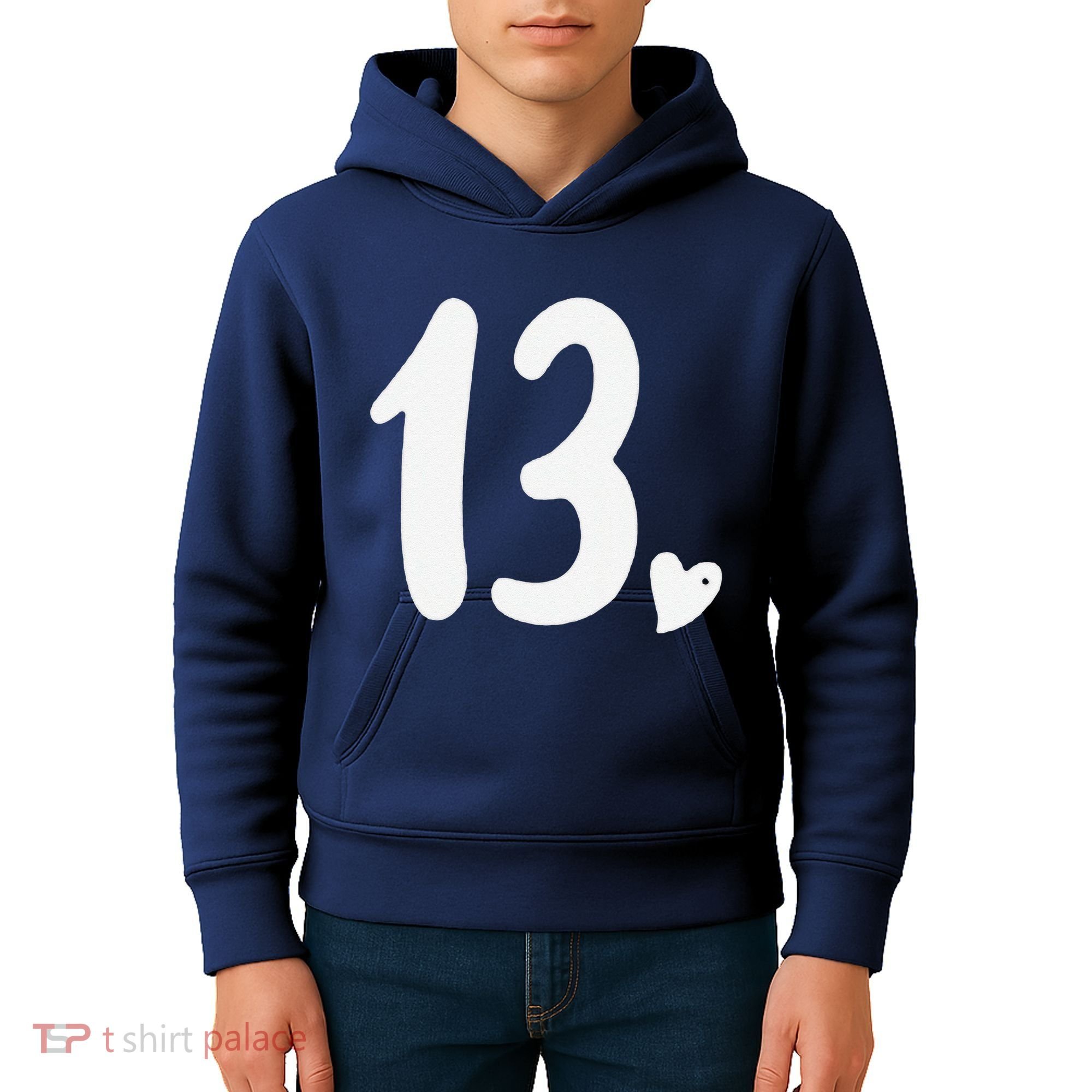 13th Birthday Heart Kids Hoodie