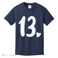 13th Birthday Heart Kids T-Shirt thumb 0