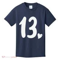 13th Birthday Heart Kids T-Shirt thumb 0