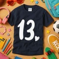 13th Birthday Heart Kids T-Shirt thumb 3